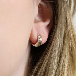 Tiny Textured Hoop Earrings by Peace of Mind